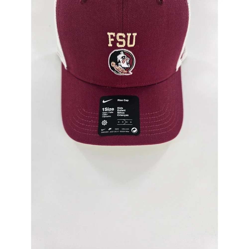 Nike Florida State FSU Rise Cap Youth One‎ Size Crimson Team Issued New